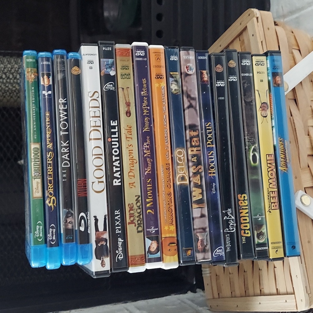 13 dvd movies and 4 blue rays all together